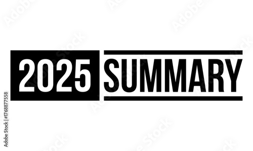 2025 summary vector icon isolated on white background