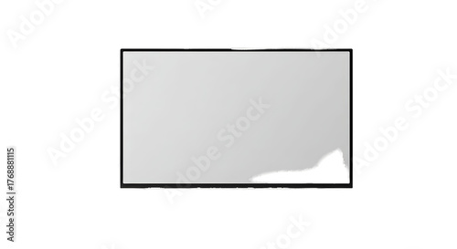 Abstract Light Gray Rectangle With Black Shape Corner Realistic Photo