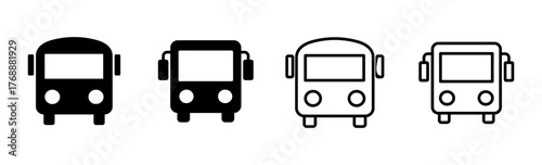 Bus icon set. bus vector icon