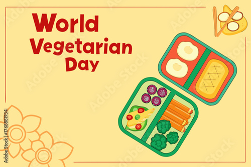 Vector art of world vegetarian day celebrated with a vibrant illustration of a bowl overflowing with fresh vegetables and healthy ingredients