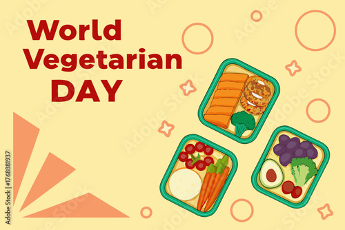 Vector art of world vegetarian day celebrated with a vibrant illustration of a bowl overflowing with fresh vegetables and healthy ingredients