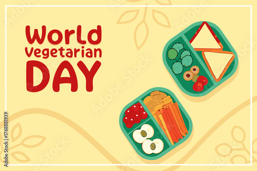 Vector art of world vegetarian day celebrated with a vibrant illustration of a bowl overflowing with fresh vegetables and healthy ingredients