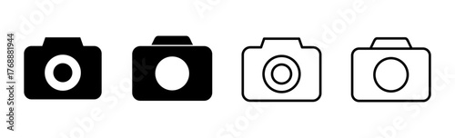 Camera icon set. photo camera icon. camera photography icon.
