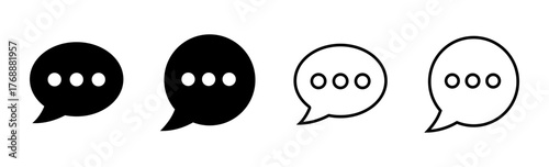 Chat icon set. speech bubble icon. comment icon vector. message. contact us