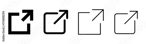 External link icon set. link icon vector. hyperlink symbol
