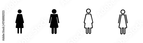 Female icon set. woman icon vector