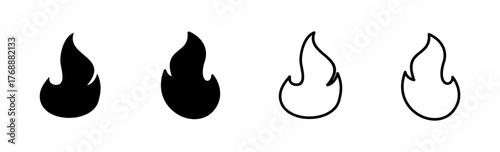 Fire icon set. fire vector icon