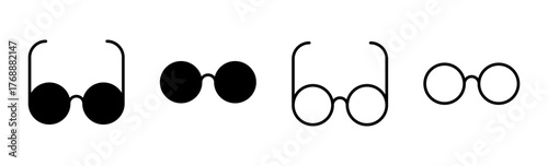 Glasses icon set. Glasses vector icon