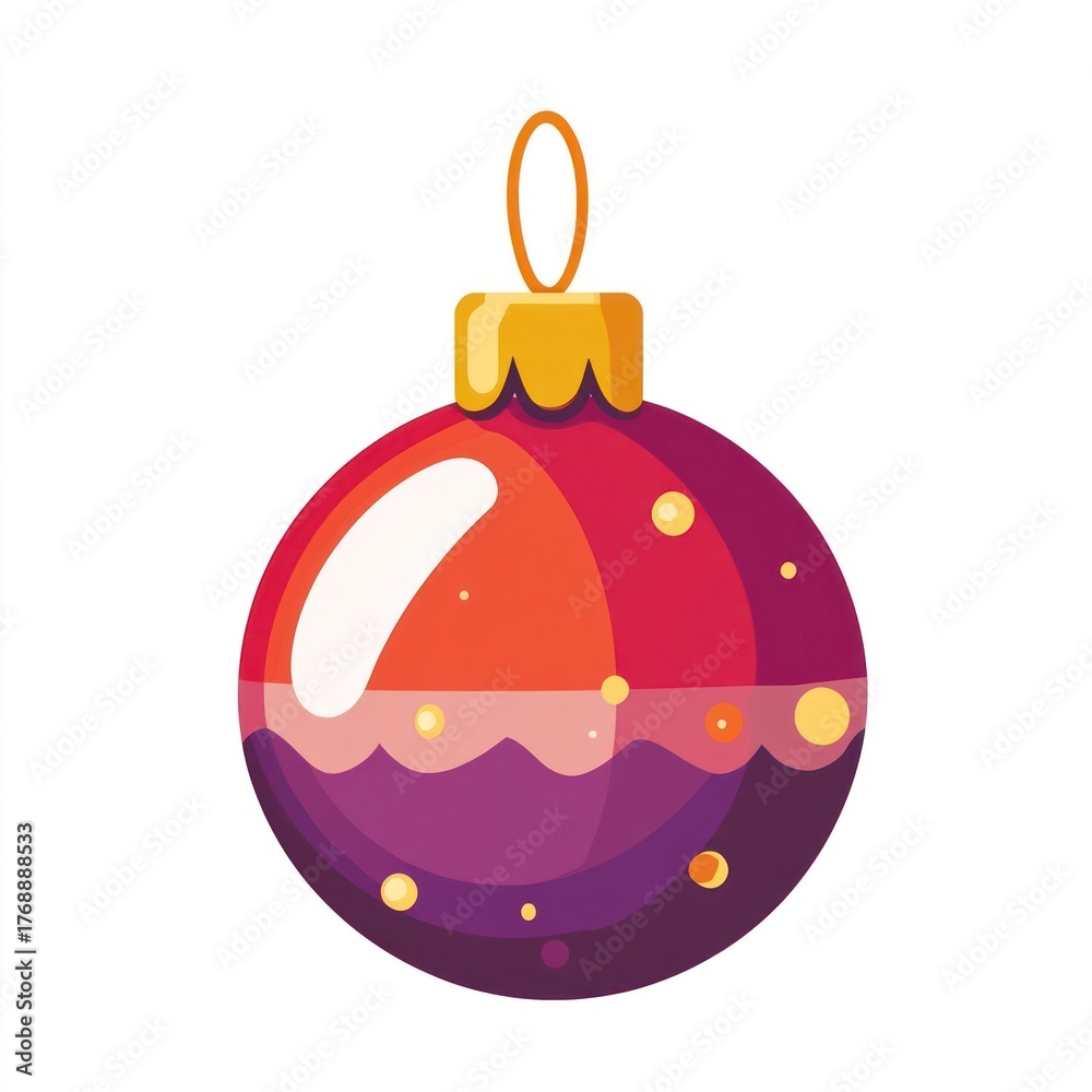 Obraz premium Cute illustration of Ornament bauble ornament vibrant accessories.