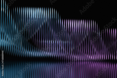 Abstract background with vertical lines and blurred pattern in blue and purple