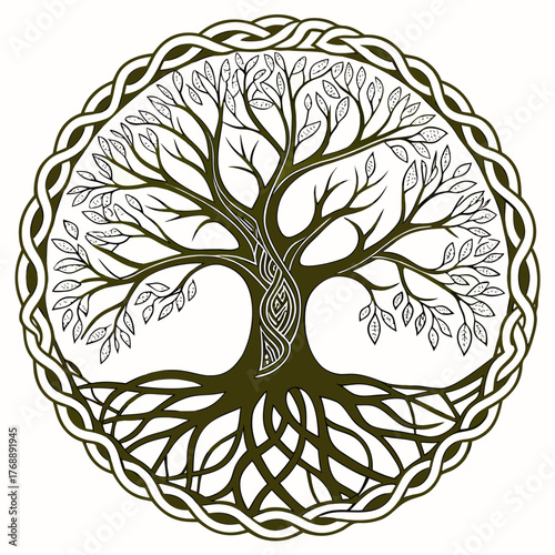 Mandala incorporating the Celtic Tree of Life