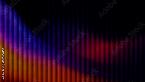 dark abstract futuristic rainbow gradient background with glowing vertical stripes