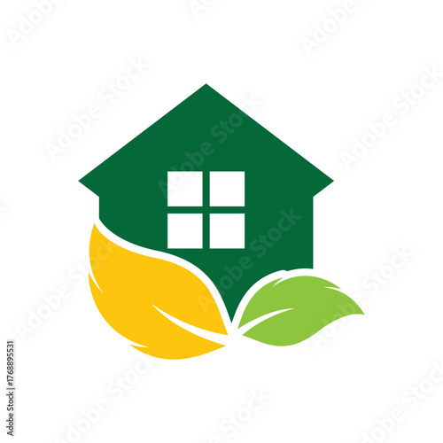 environmentally friendly green house logo design