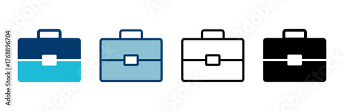 Briefcase icon vector isolated on white background. Briefcase vector icon