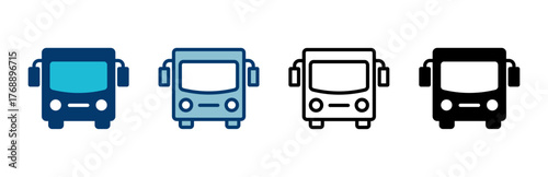 Bus Icon vector isolated on white background. Black bus vector icon