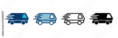 Delivery Icon vector isolated on white background. Fast Delivery Icon. Fast shipping delivery truck. Truck icon delivery