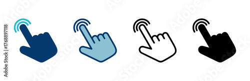 Hand cursor icon vector isolated on white background. Hand click icon. Finger pointer vector
