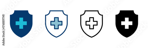 Health insurance icon vector isolated on white background. Insurance health document icon