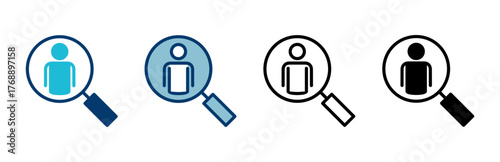 Hiring icon vector isolated on white background. Human resources concept. Recruitment. Search job vacancy icon. Hire. Find people icon