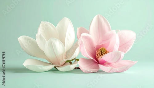 Magnolia flowers soft pastel