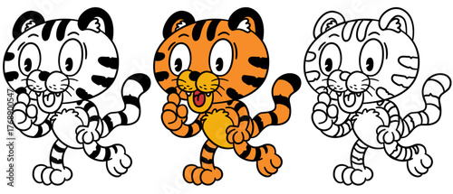 vector illustration of a tiger