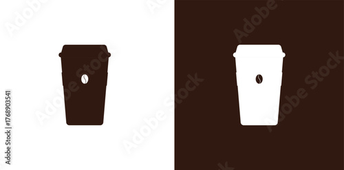 coffee papercup silhouette vector