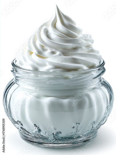 Swirled cream in jar