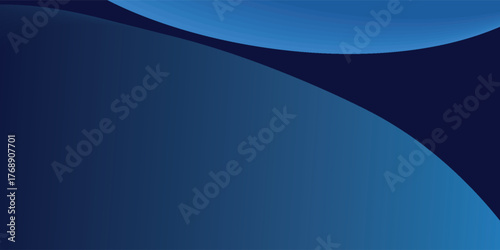 Gradient blue abstract background with a soft curve and smooth lighting.