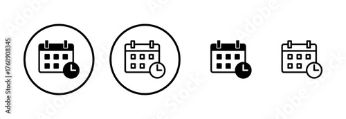 Calendar icon logo design. Calender sign and symbol. Schedule icon symbol