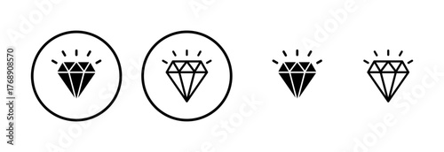 Diamond icon logo design. diamond gems sign and symbol