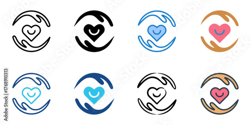 Self Care icon set multiple style collection 
