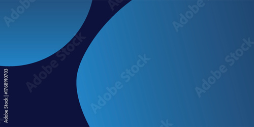 Gradient blue abstract background with a soft curve and smooth lighting.