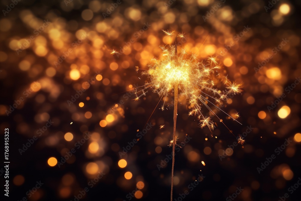 Obraz premium Sparkler night fireworks outdoors.