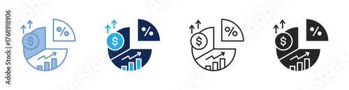 Gross Profit Icon Collection Featuring Multiple Styles