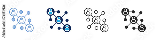 Networking Icon Collection Featuring Multiple Styles
