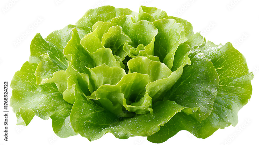 custom made wallpaper toronto digitalFresh butter lettuce head with water droplets on transparent background, vibrant and healthy