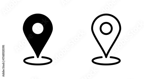 Address icon symbol for apps and websites. home location sign and symbol. pinpoint