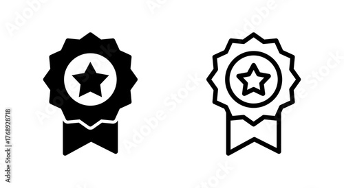 Badge icon symbol for apps and websites. Awards icon vector. Achieve sign and symbols. Stamp