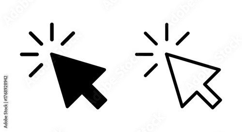 Click icon symbol for apps and websites. pointer arrow sign and symbol. cursor icon