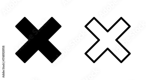 Close icon symbol for apps and websites. Delete sign and symbol. cross sign