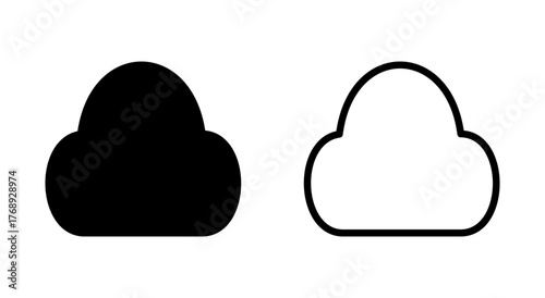 Cloud icon symbol for apps and websites. cloud sign and symbol