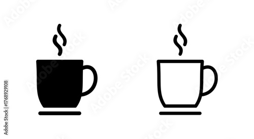 coffee cup icon symbol for apps and websites. cup a coffee sign and symbol