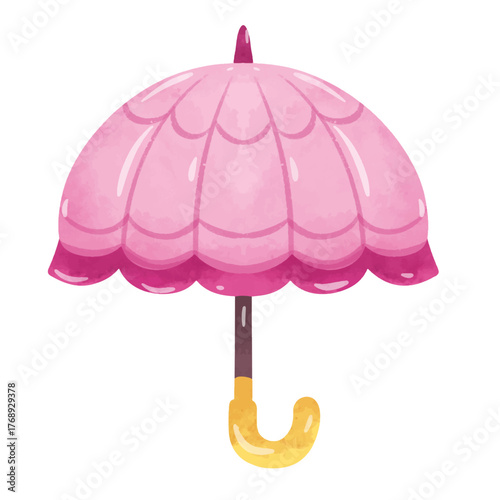 Umbrella vector illustration, umbrella clip art, clip art umbrella, watercolor painting style, isolated on white background
