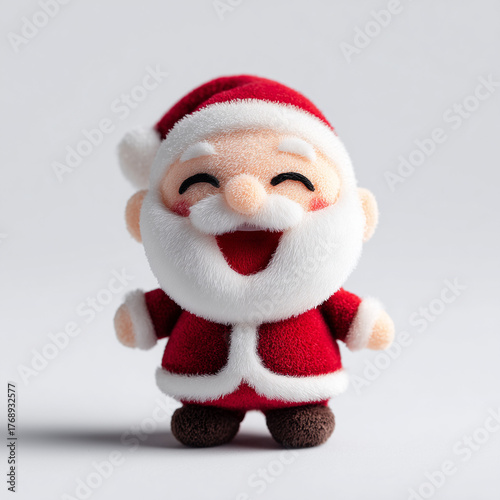 Cute smiling Santa figurine spreading holiday cheer