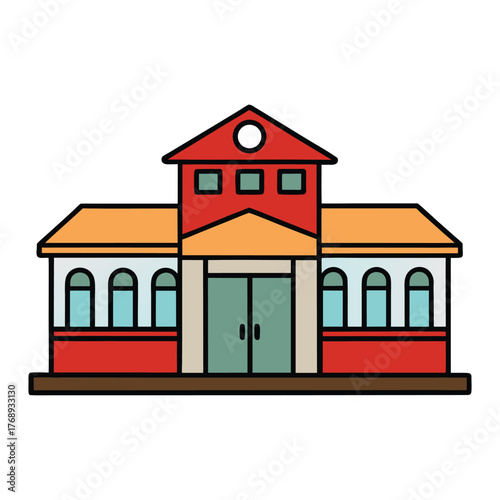 A busy train station with platforms, waiting passengers, and arriving trains. The scene captures travel, motion, and connection in a lively transportation hub.
