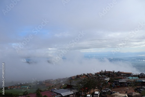 rainbow over the city