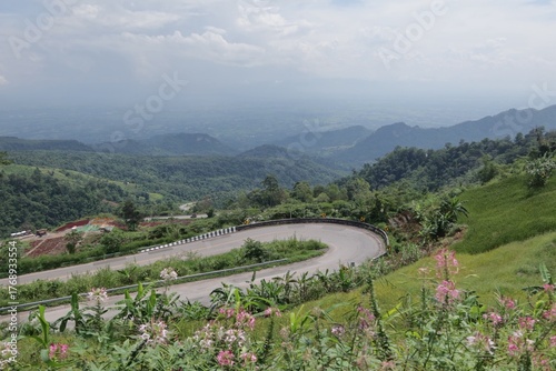 Curved road, Phu Thap Boek, Phetchabun, Thailand