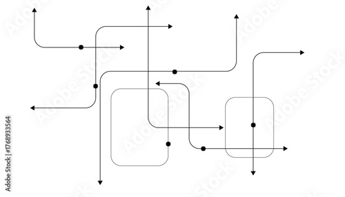 stract futuristic technology background. Technology background with crossed lines and dots.