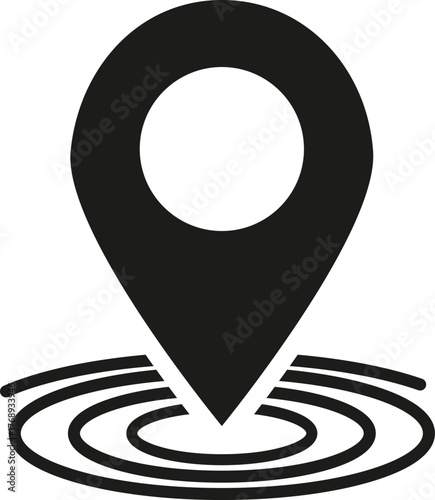 Location pin icon vector map marker gps pointer symbol sign