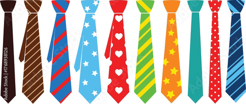 A vibrant collection of patterned ties, perfect for adding flair to any outfit.